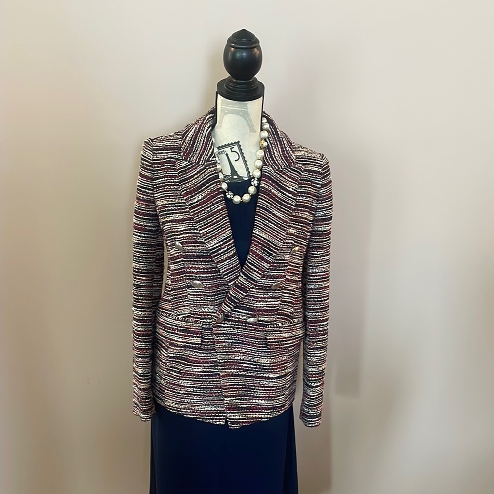 Elie Tahari Metallic Tweed Blazer – Size 2